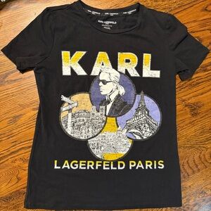 Karl Lagerfeld Paris Eiffel Tower Tee Black XXS